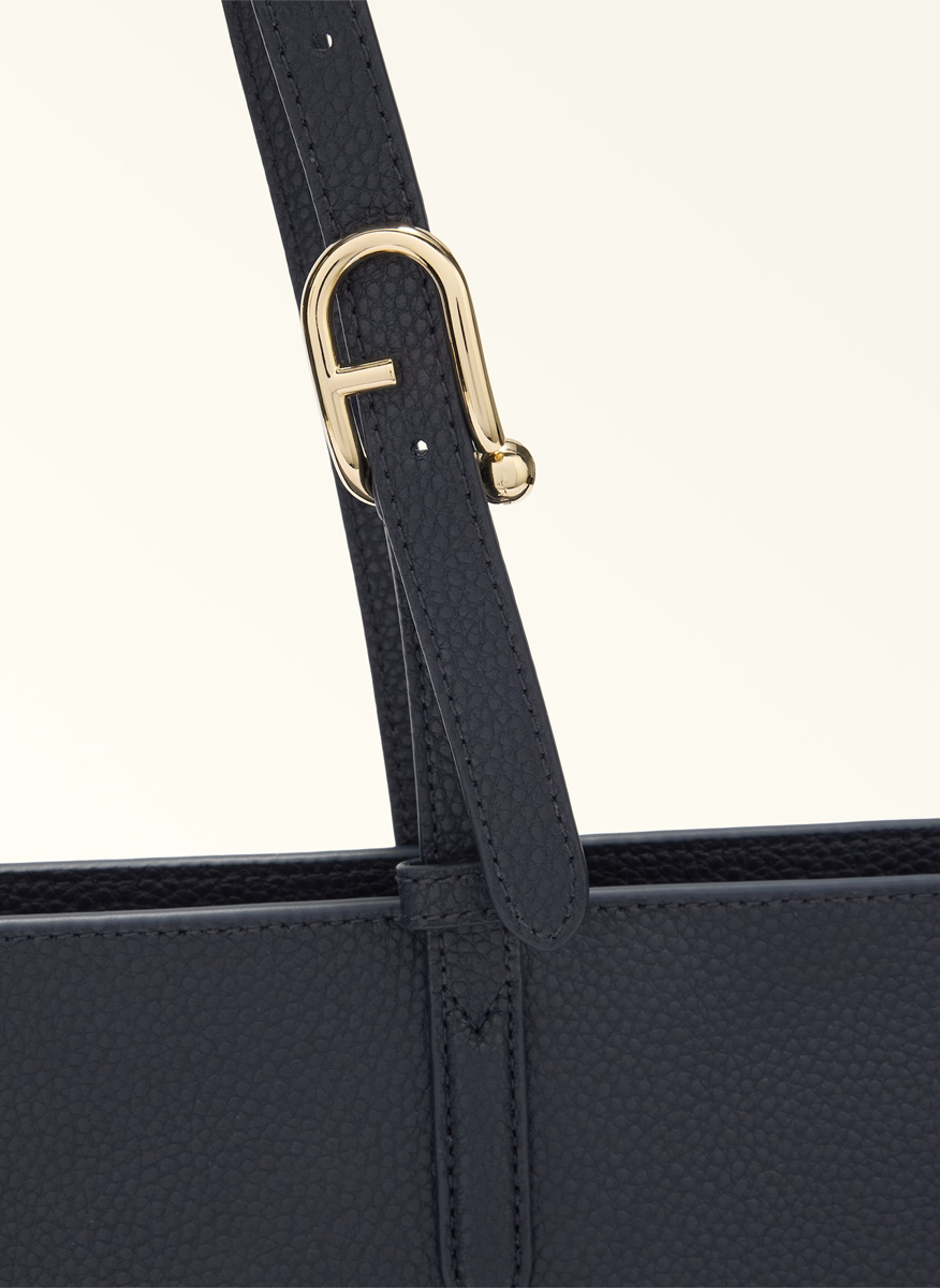 Кожена 'Tote' чанта Furla Ava Ink Blue Ink Blue L