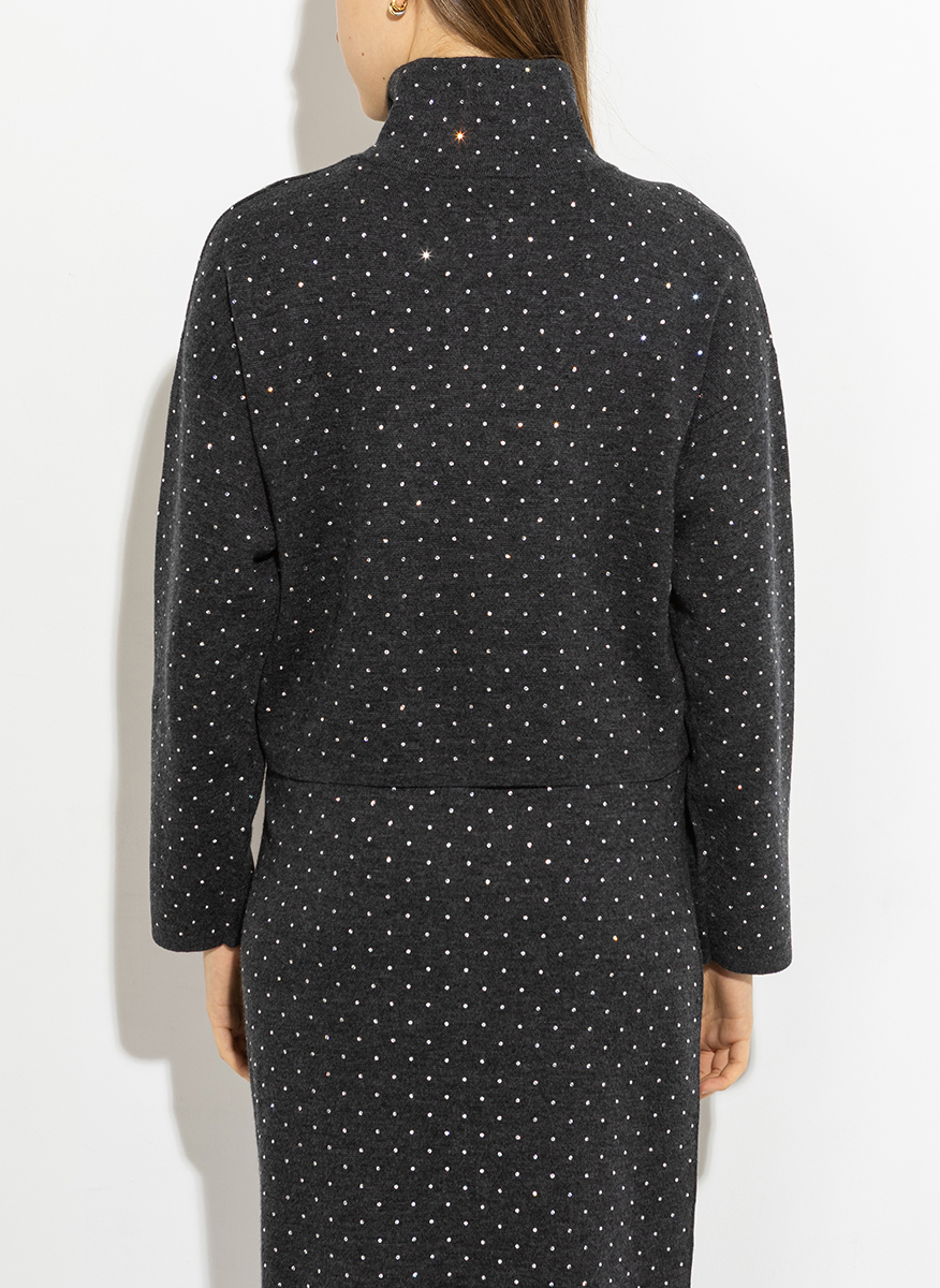 Marella Afide1 Knit cardigan with crystals