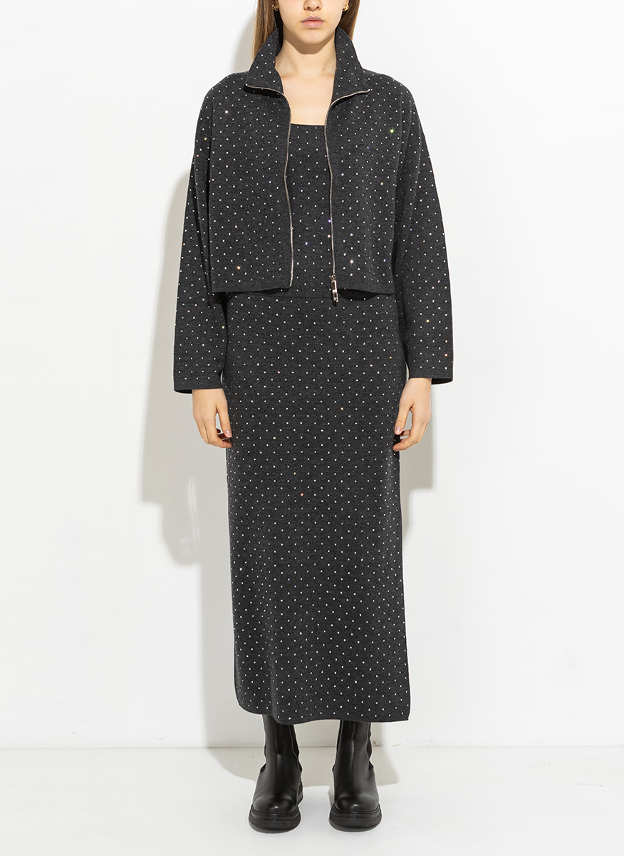 Marella Afide1 Knit cardigan with crystals