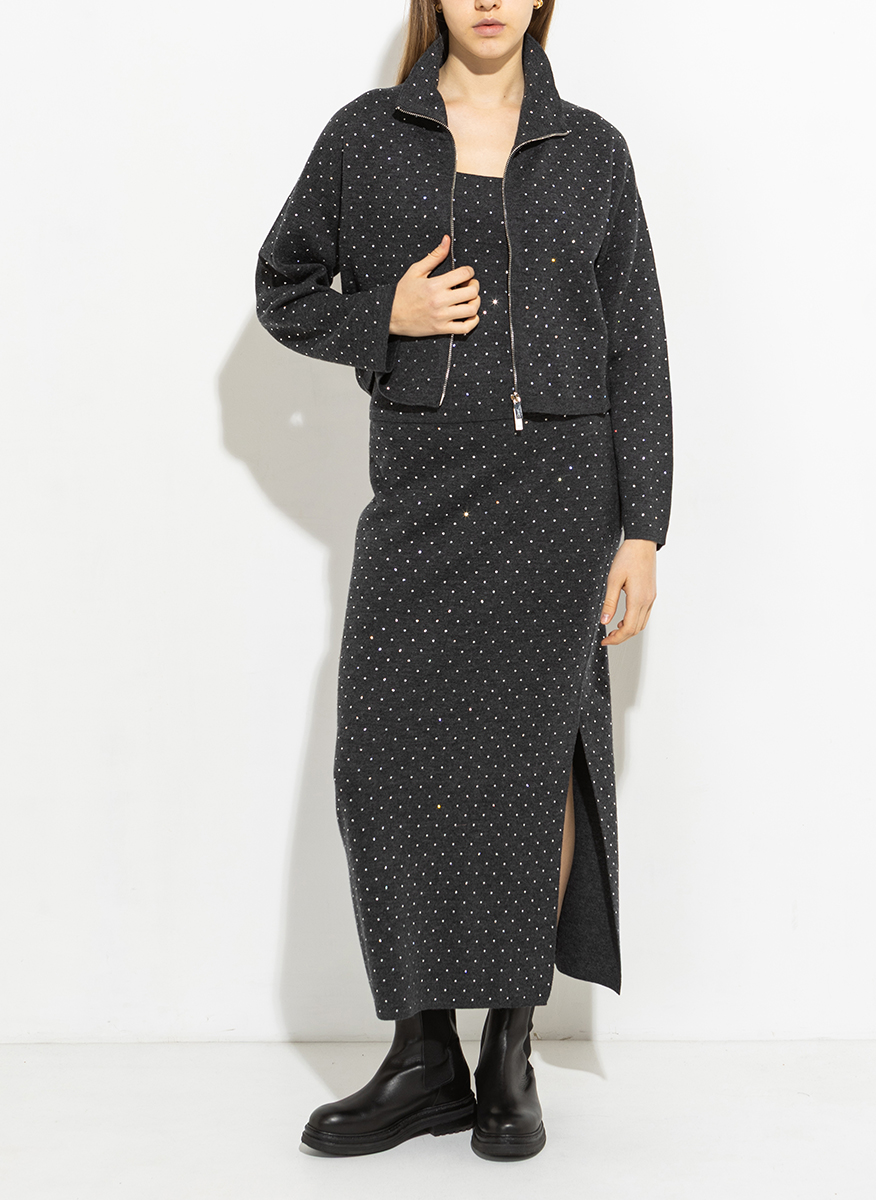 Marella Afide1 Knit cardigan with crystals