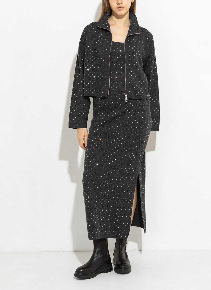 Marella Afide1 Knit cardigan with crystals