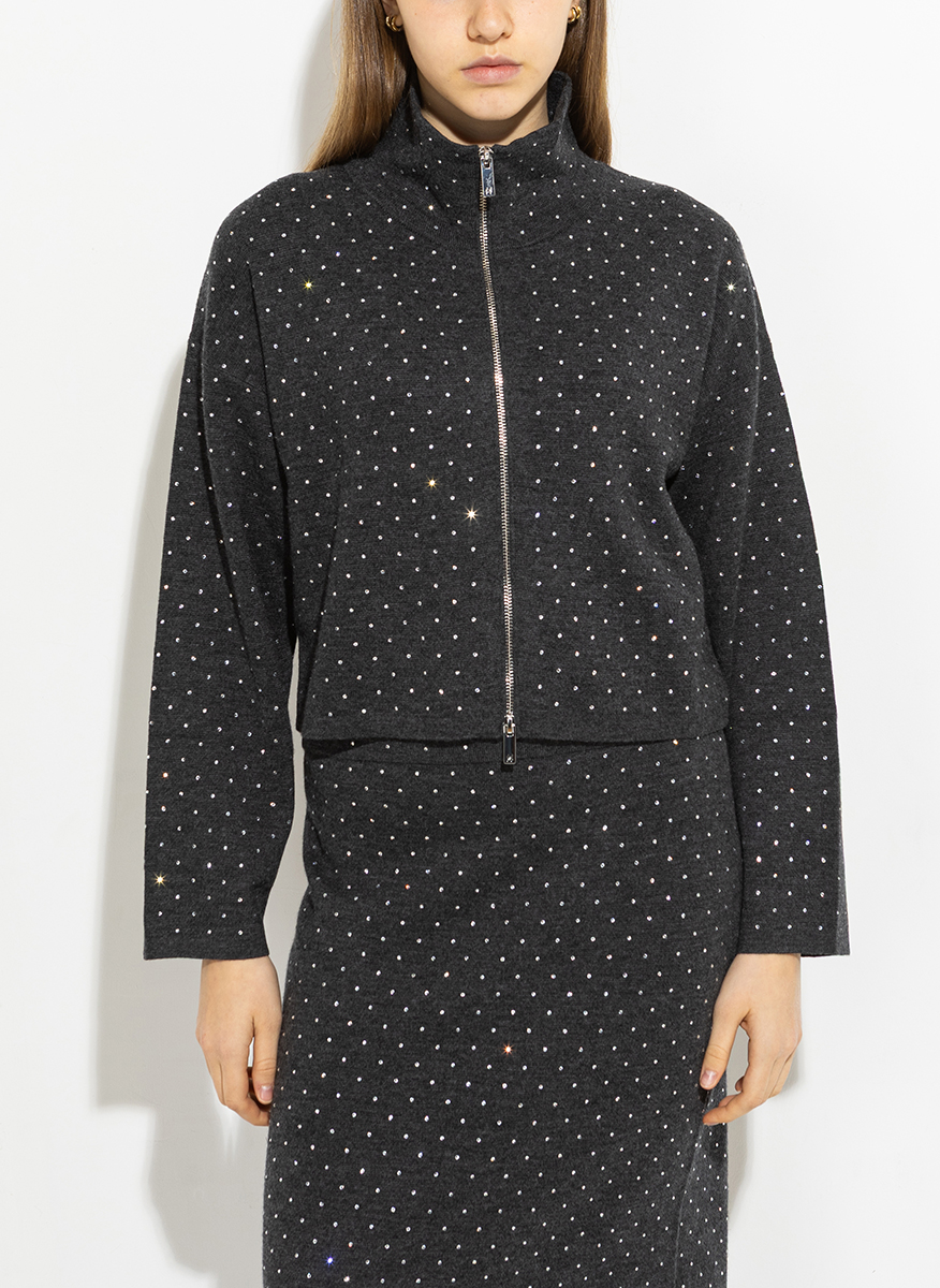 Marella Afide1 Knit cardigan with crystals