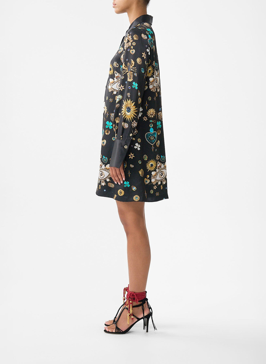 Camilla `Amulets And Alchemy` Mini shirt dress