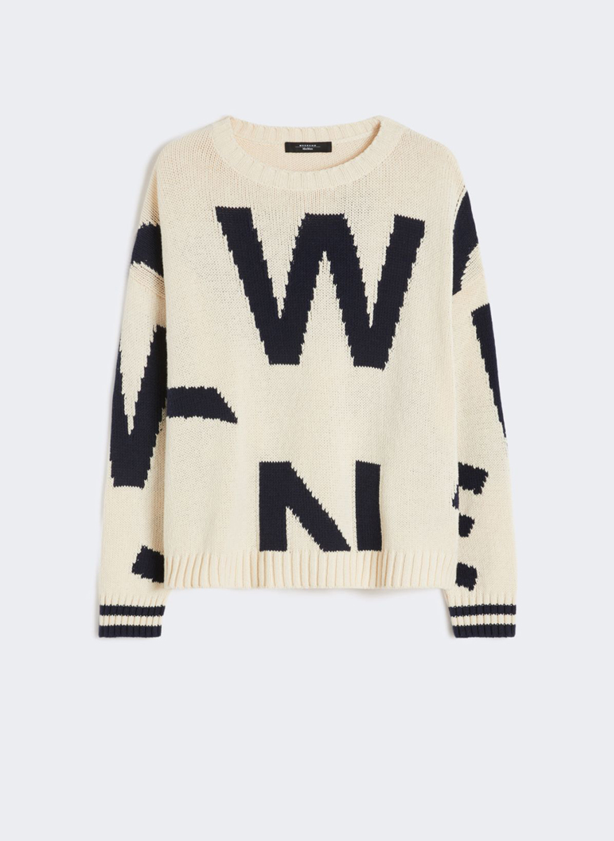 Пуловер с принт 'Oversized fit' Weekend Max Mara Wkdcelebre