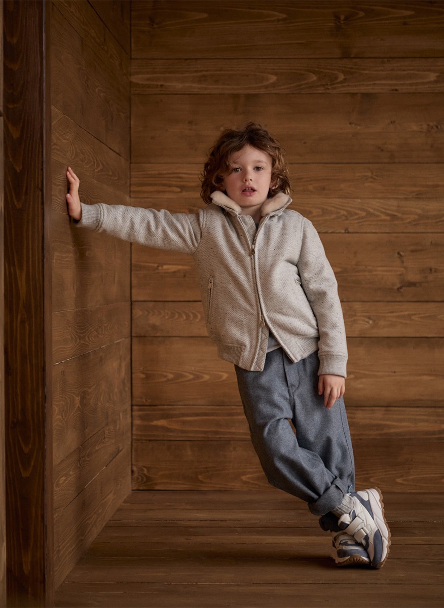 Панталон от вълна 'Functional look' Brunello Cucinelli Kids 6