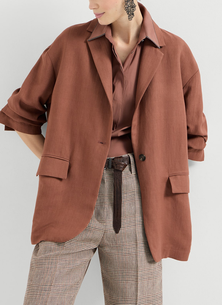 Сако с лен Brunello Cucinelli