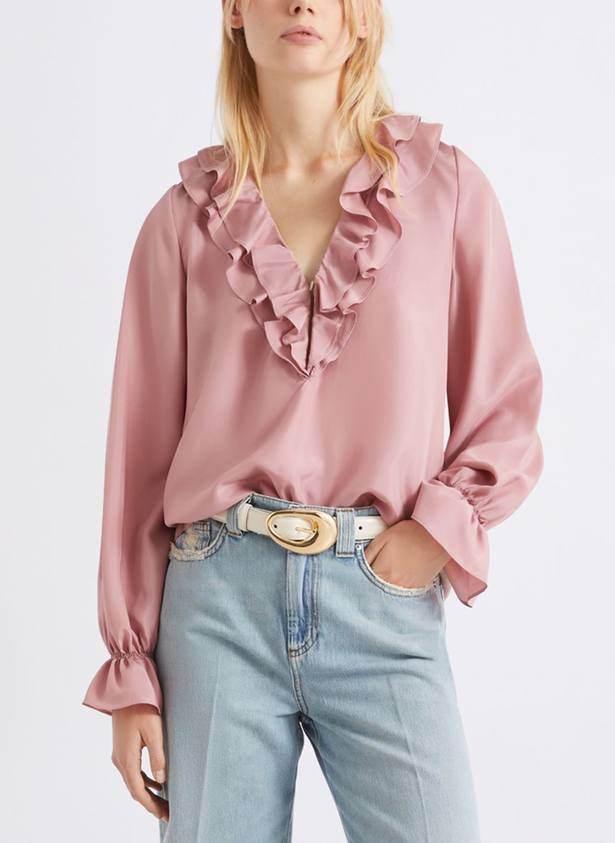 Marella Mlsgazza Ruched silk blouse