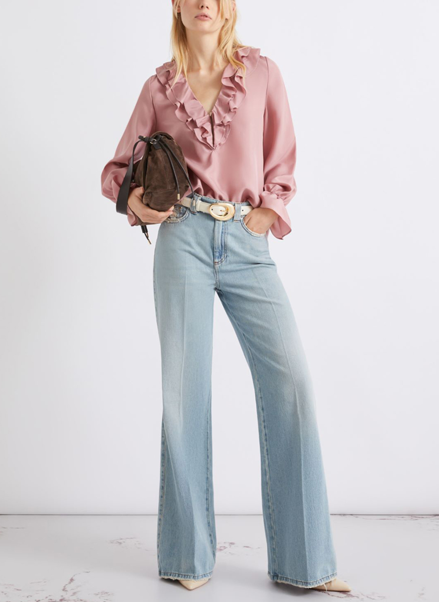 Marella Mlsgazza Ruched silk blouse
