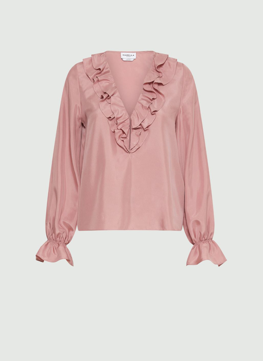 Marella Mlsgazza Ruched silk blouse