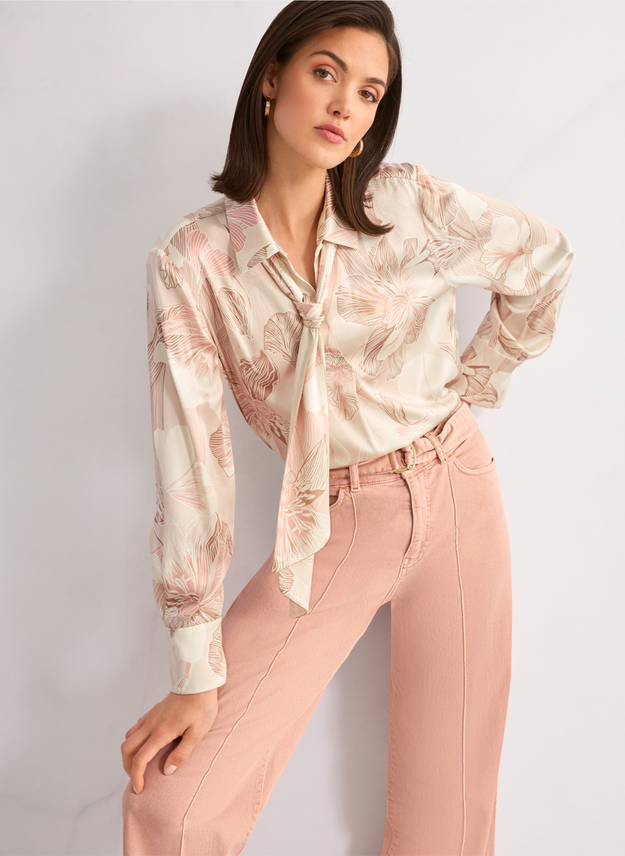 Копринена блуза с панделка Marc Cain Collections
