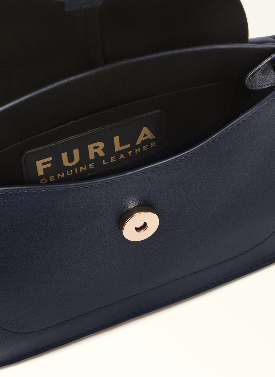 Мини чанта Furla Flow Ink Blue