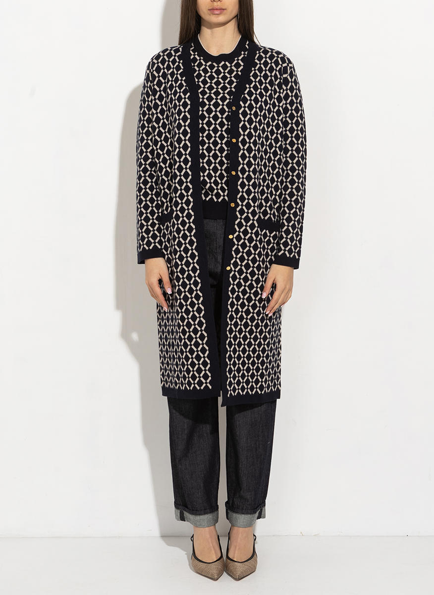 Дълга жилетка от вълна 'S Max Mara Smmazzurro