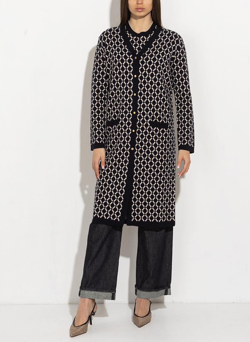 Дълга жилетка от вълна 'S Max Mara Smmazzurro