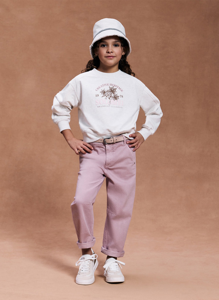 Brunello Cucinelli Kids 8 trousers with monili