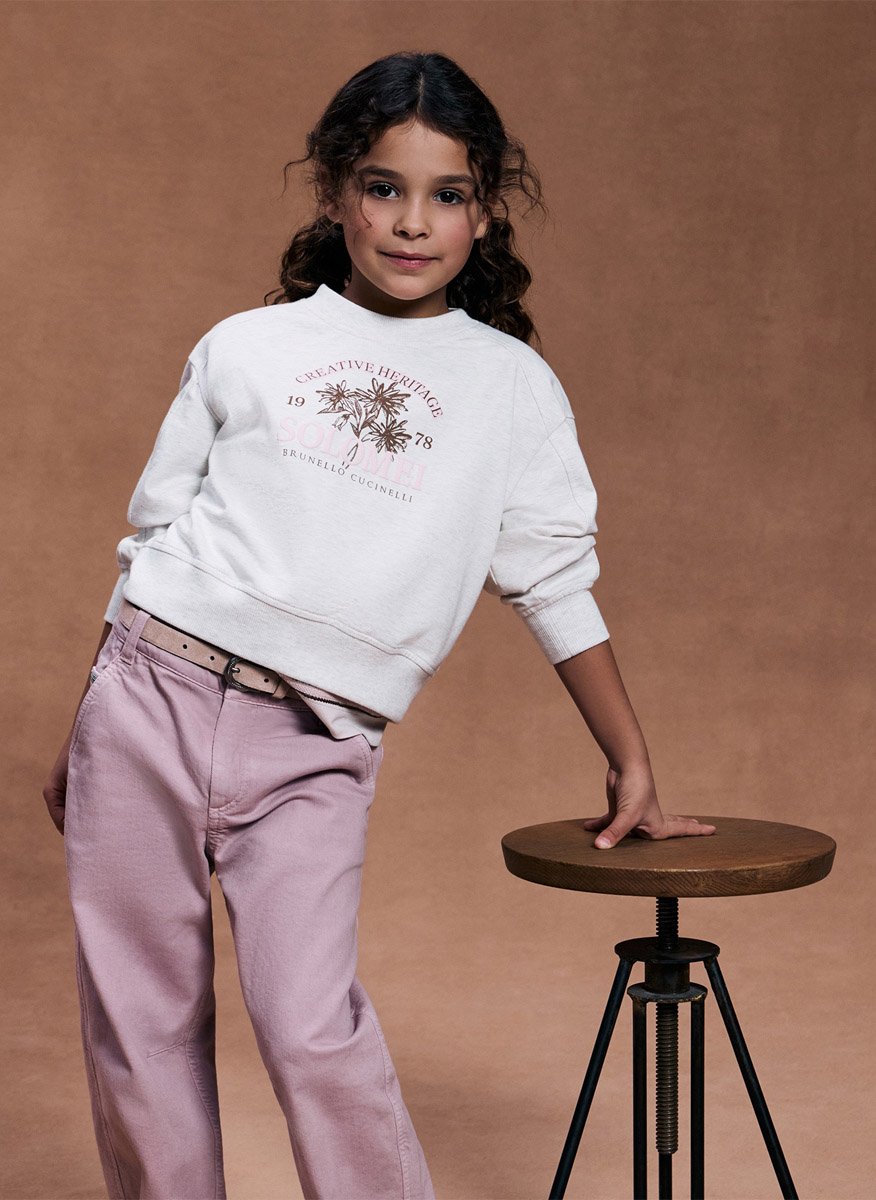 Brunello Cucinelli Kids 8 trousers with monili