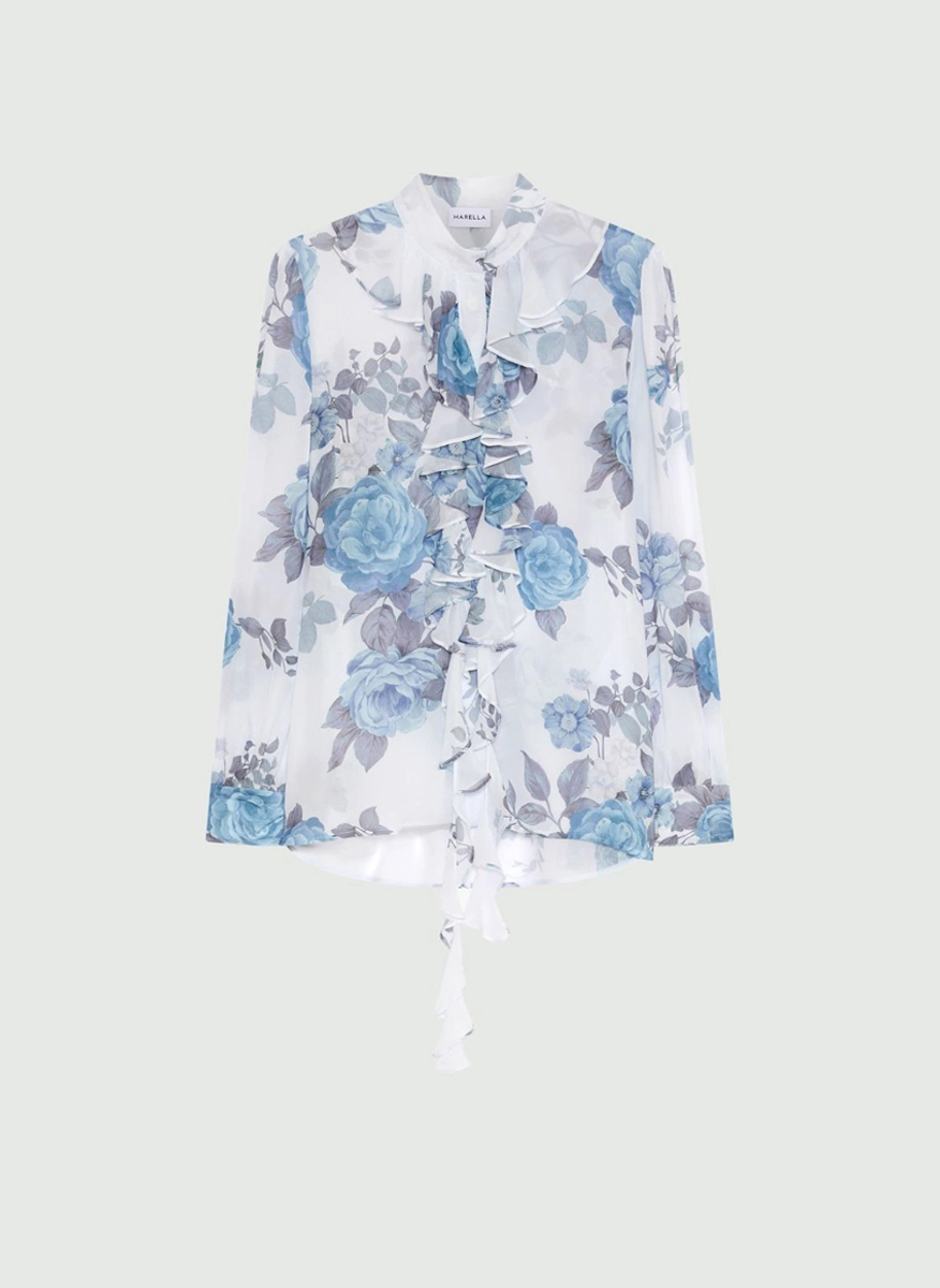 Marella Mllcanapa shirt with ruche detail