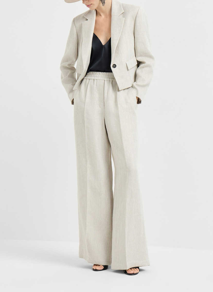 Панталон `Fishbone` Brunello Cucinelli