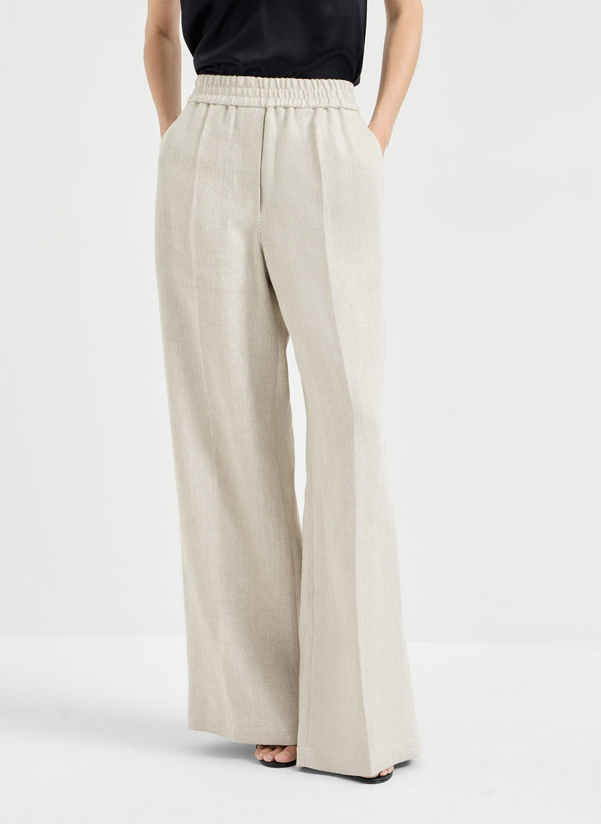 Панталон `Fishbone` Brunello Cucinelli
