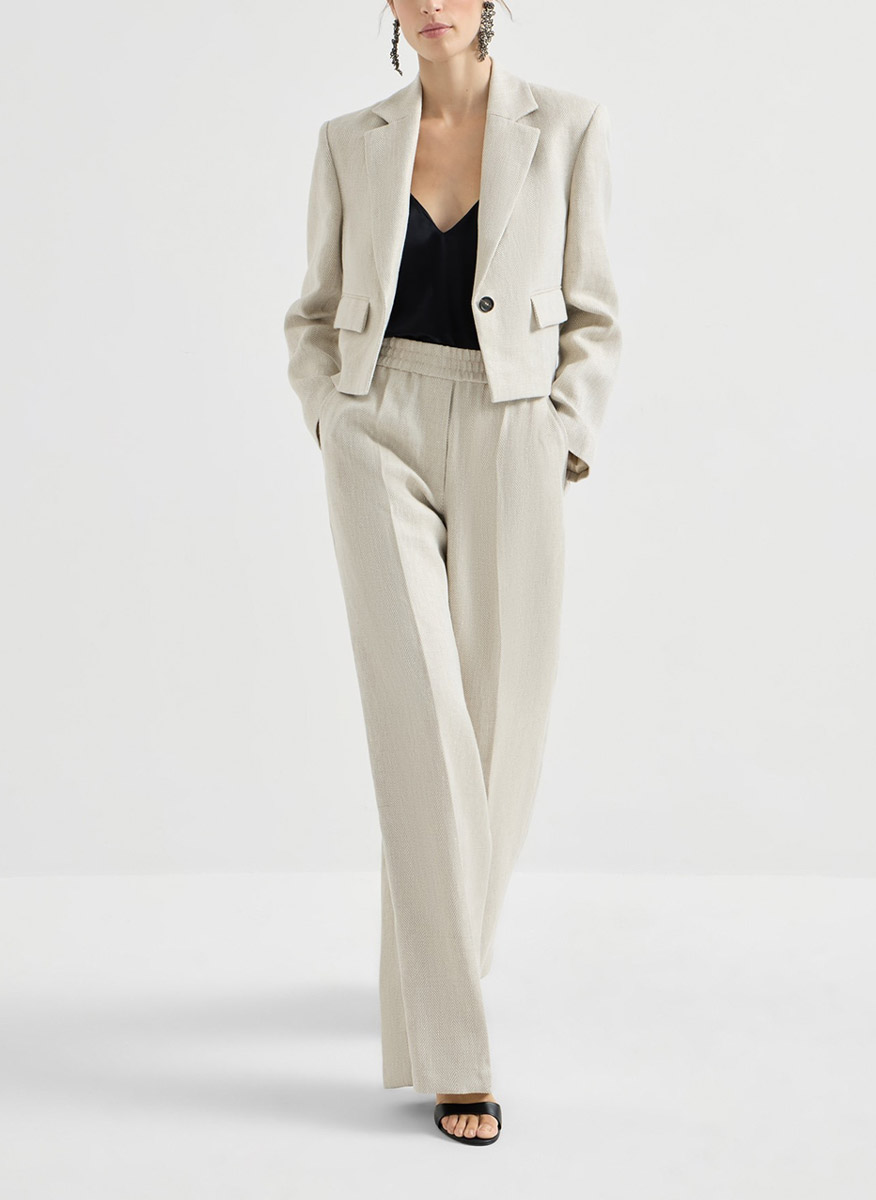 Панталон `Fishbone` Brunello Cucinelli