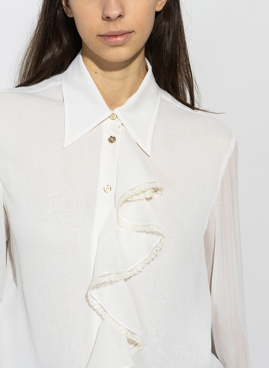 Риза с дантелени детайли Alberta Ferretti