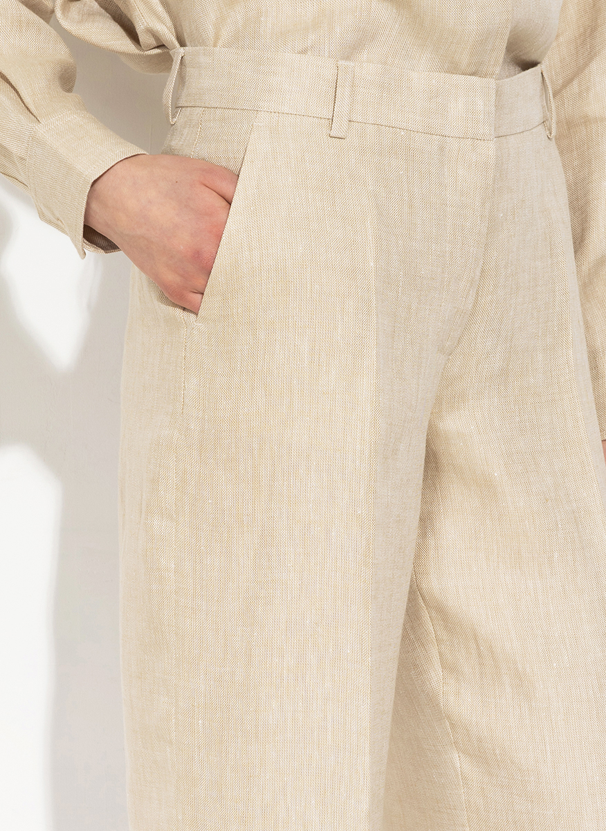 Ленен панталон Weekend Max Mara Wkdmalizia