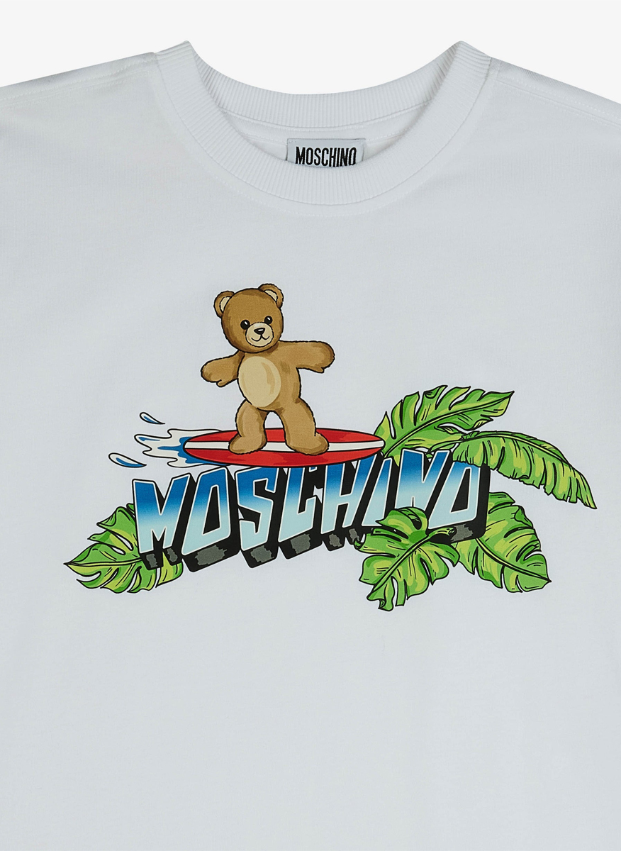 Тишърт с принт Moschino Kids