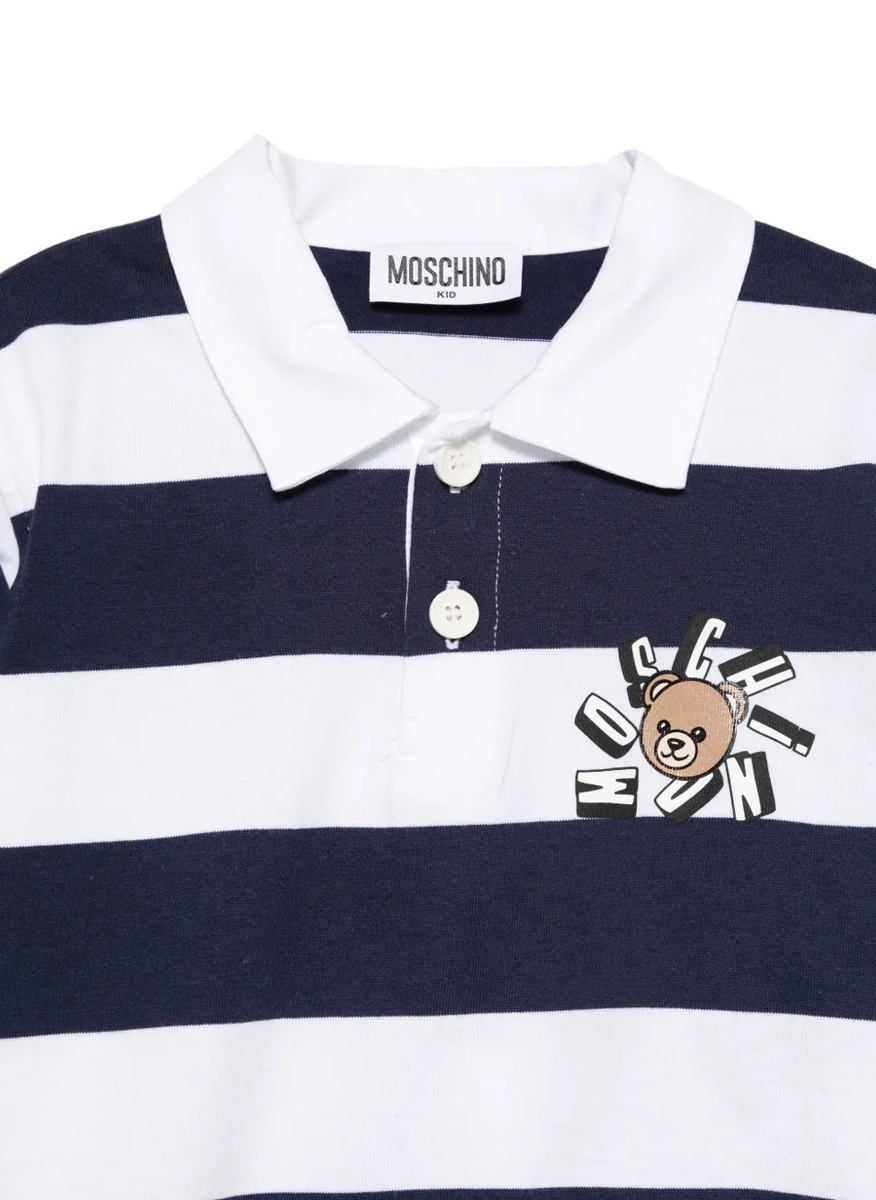 Moschino Kids striped polo shirt