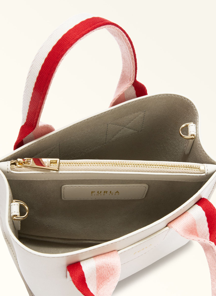 Мини чанта Furla Divide It Toni Marshmallow