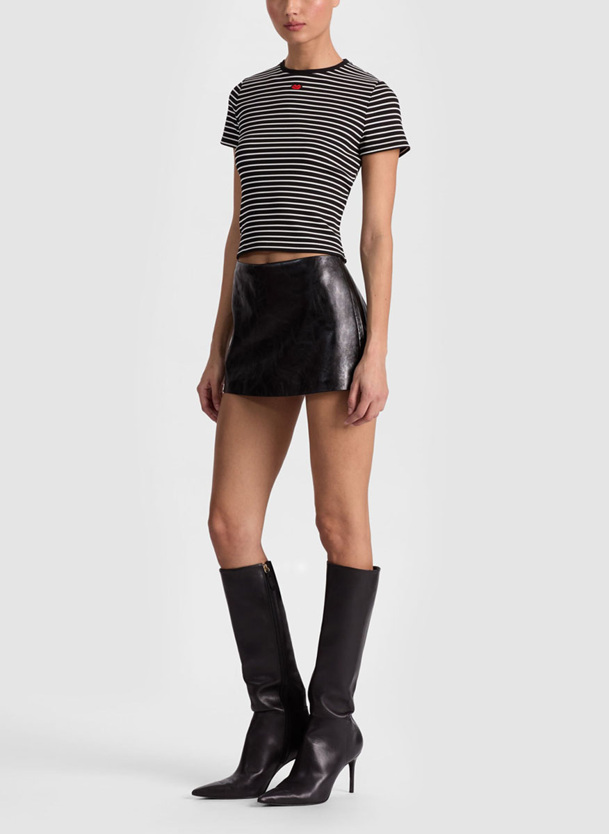 Раиран тишърт с бродерия 'Cindy' Alice + Olivia