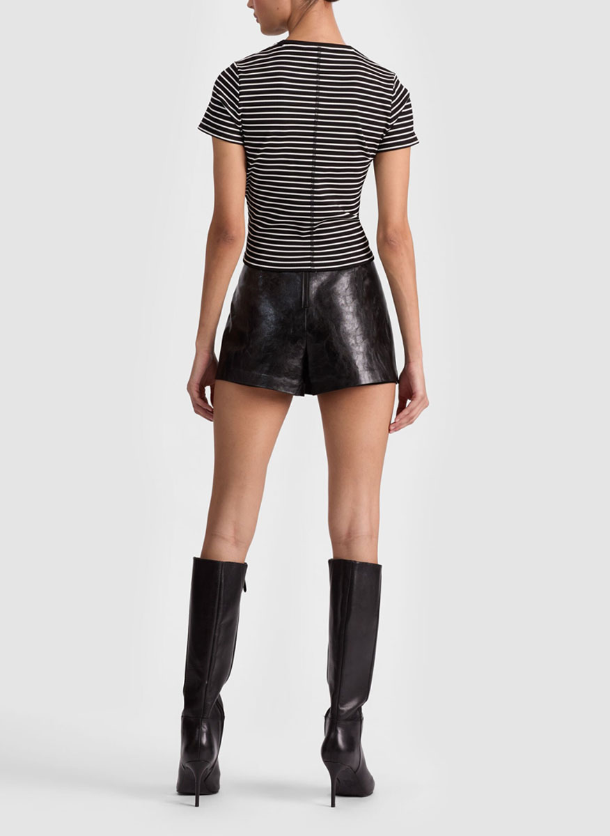 Раиран тишърт с бродерия 'Cindy' Alice + Olivia