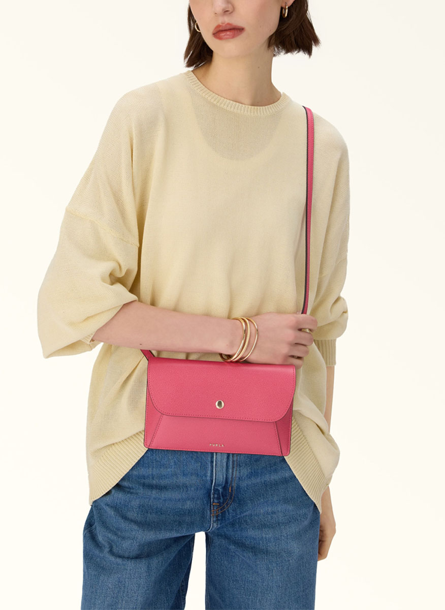Furla Lea Pouch  Lea Velvet Pink
