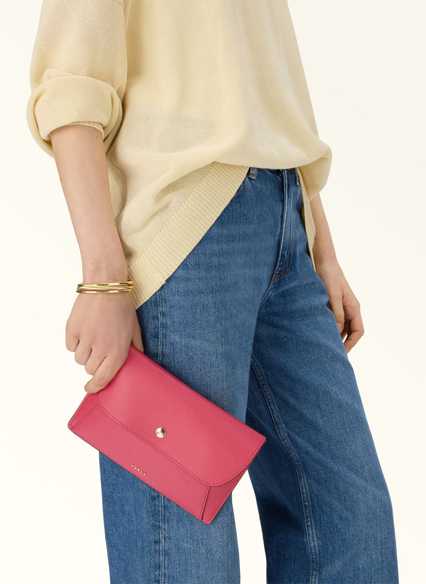 Furla Lea Pouch  Lea Velvet Pink