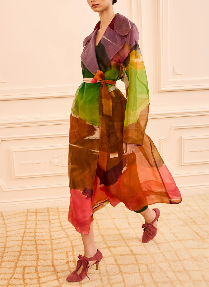 Ulla Johnson 'Novalie' silk organza trench coat