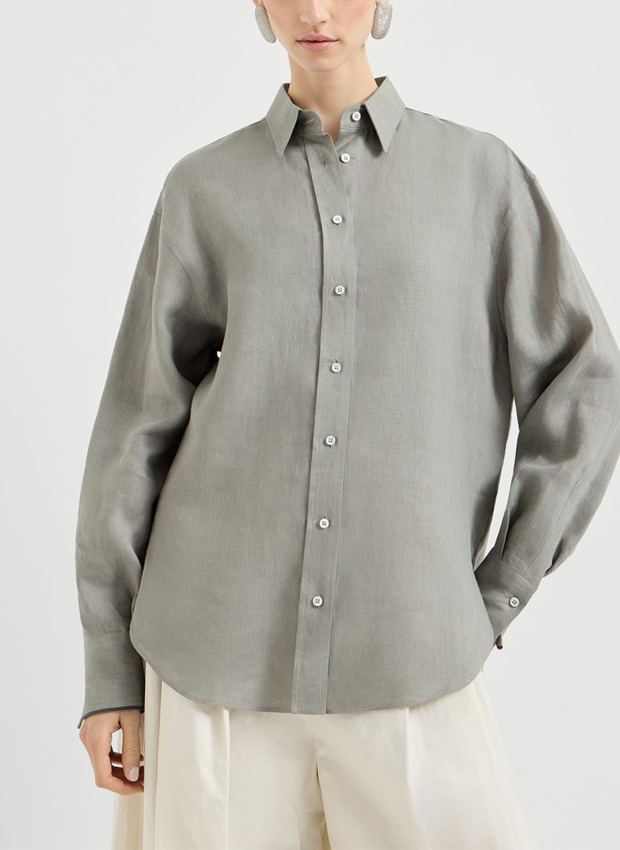Brunello Cucinelli 100% linen shirt