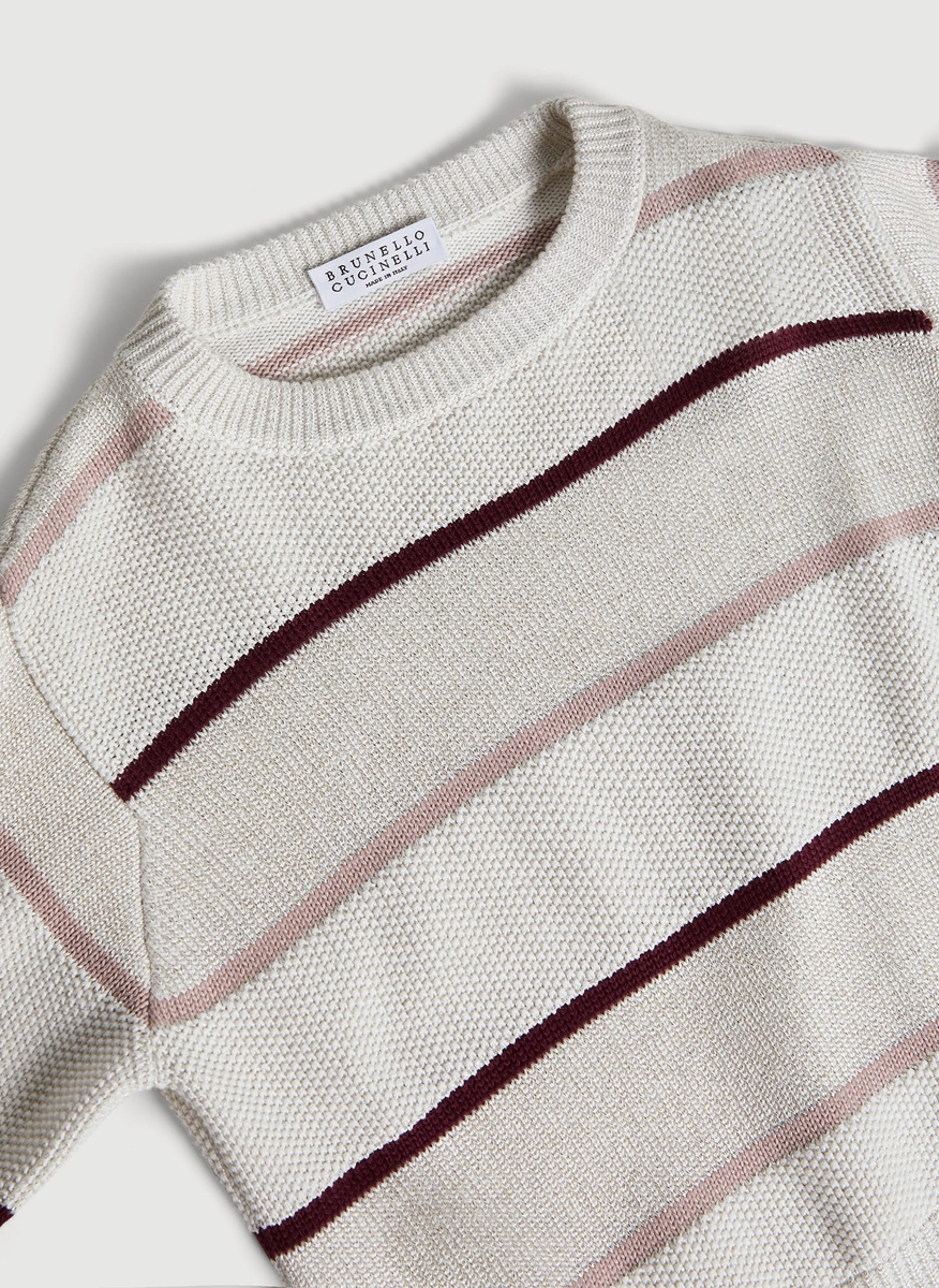 Brunello Cucinelli Kids 8 striped sweater with lurex