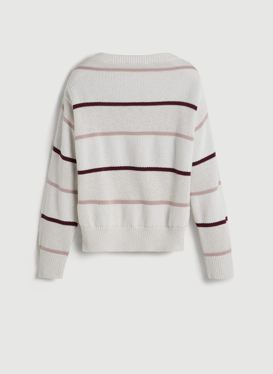 Brunello Cucinelli Kids 8 striped sweater with lurex