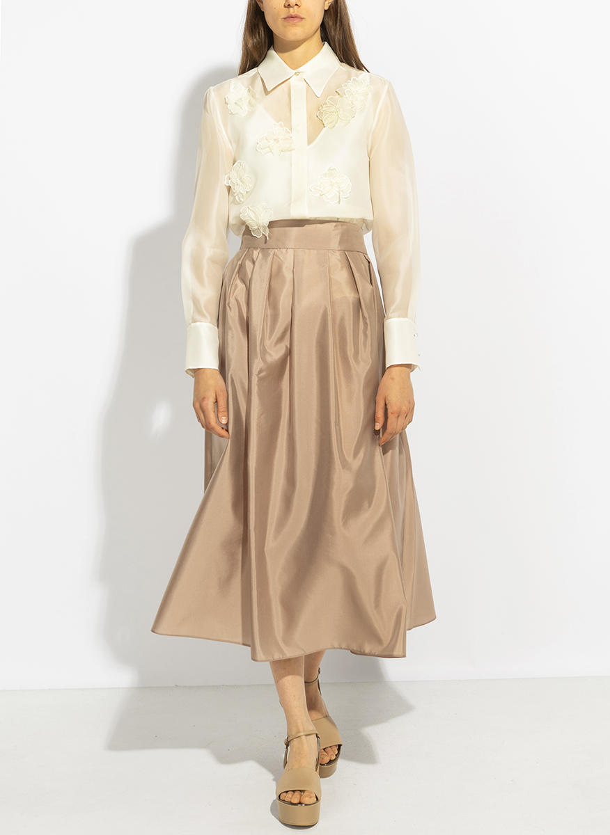 Риза от органза с флорални елементи Max Mara Studio Mseagi
