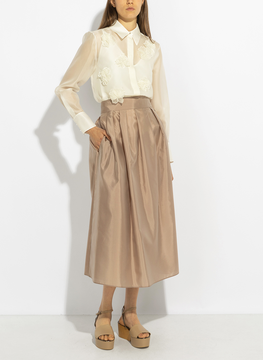 Риза от органза с флорални елементи Max Mara Studio Mseagi