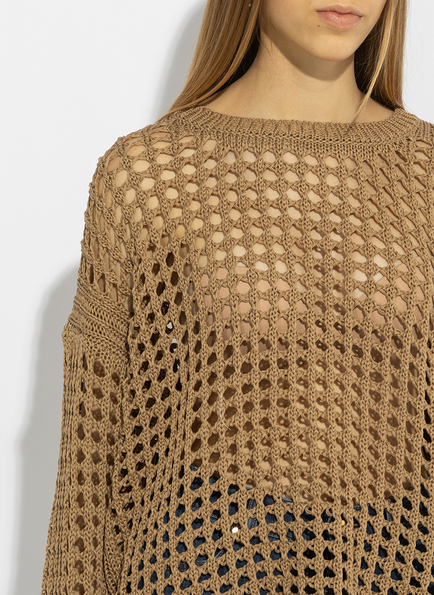 Max Mara Mxpfebe mesh knit sweater