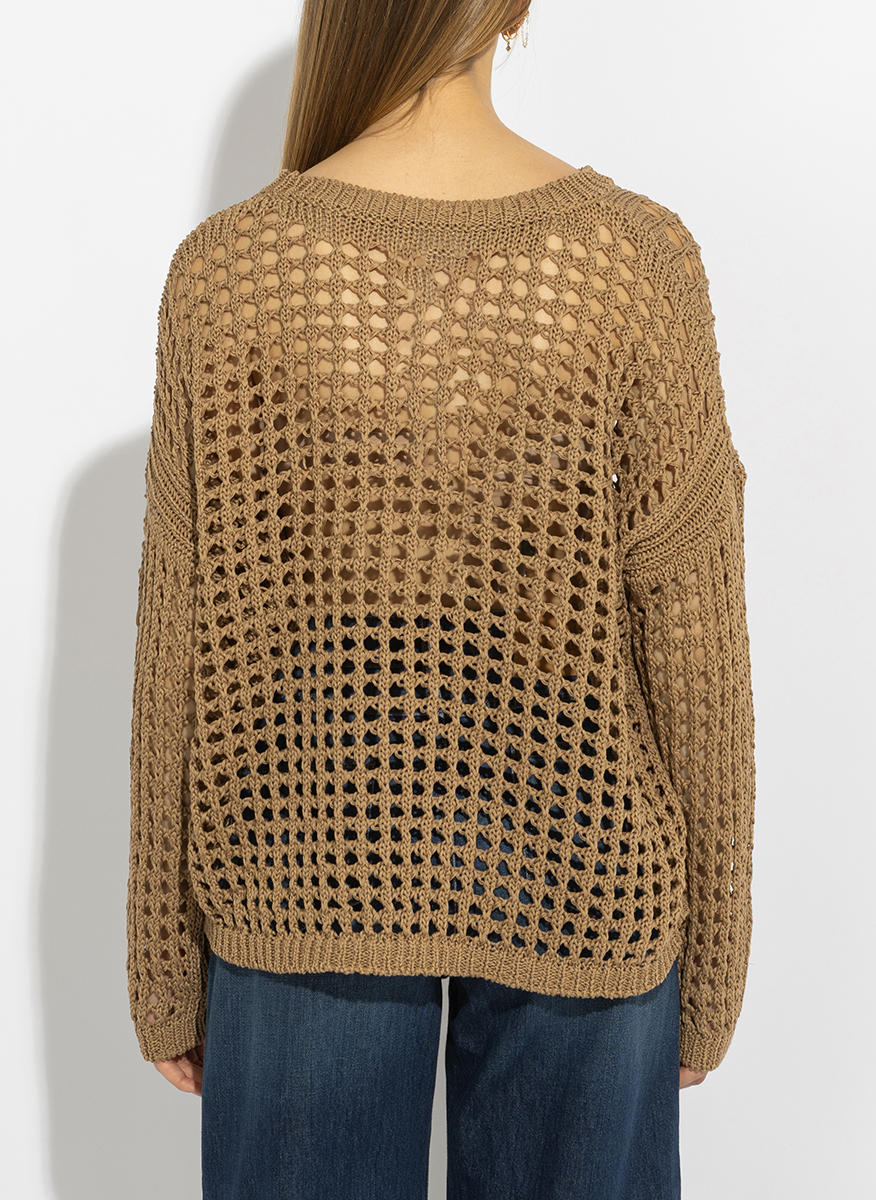 Max Mara Mxpfebe mesh knit sweater