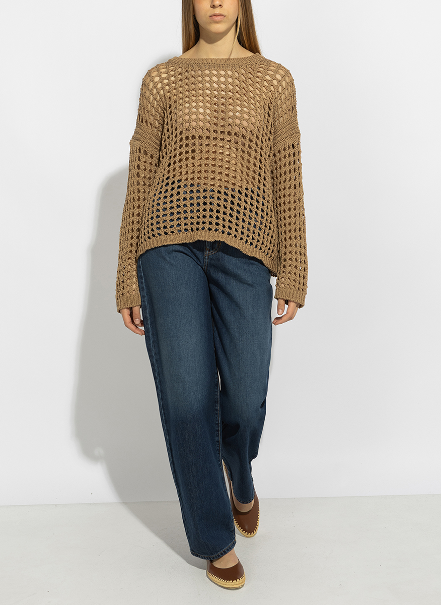 Max Mara Mxpfebe mesh knit sweater