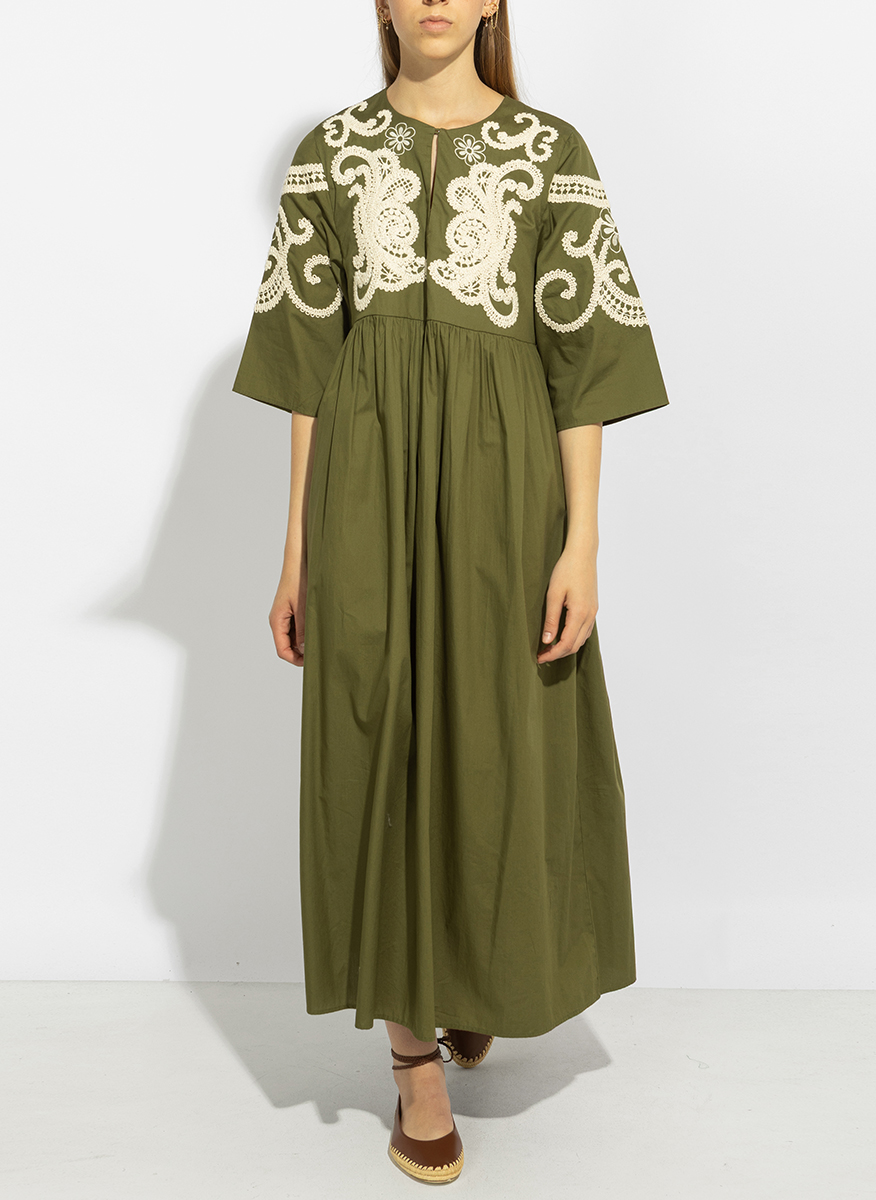 Рокля с бродерия Weekend Max Mara Wkdtilde