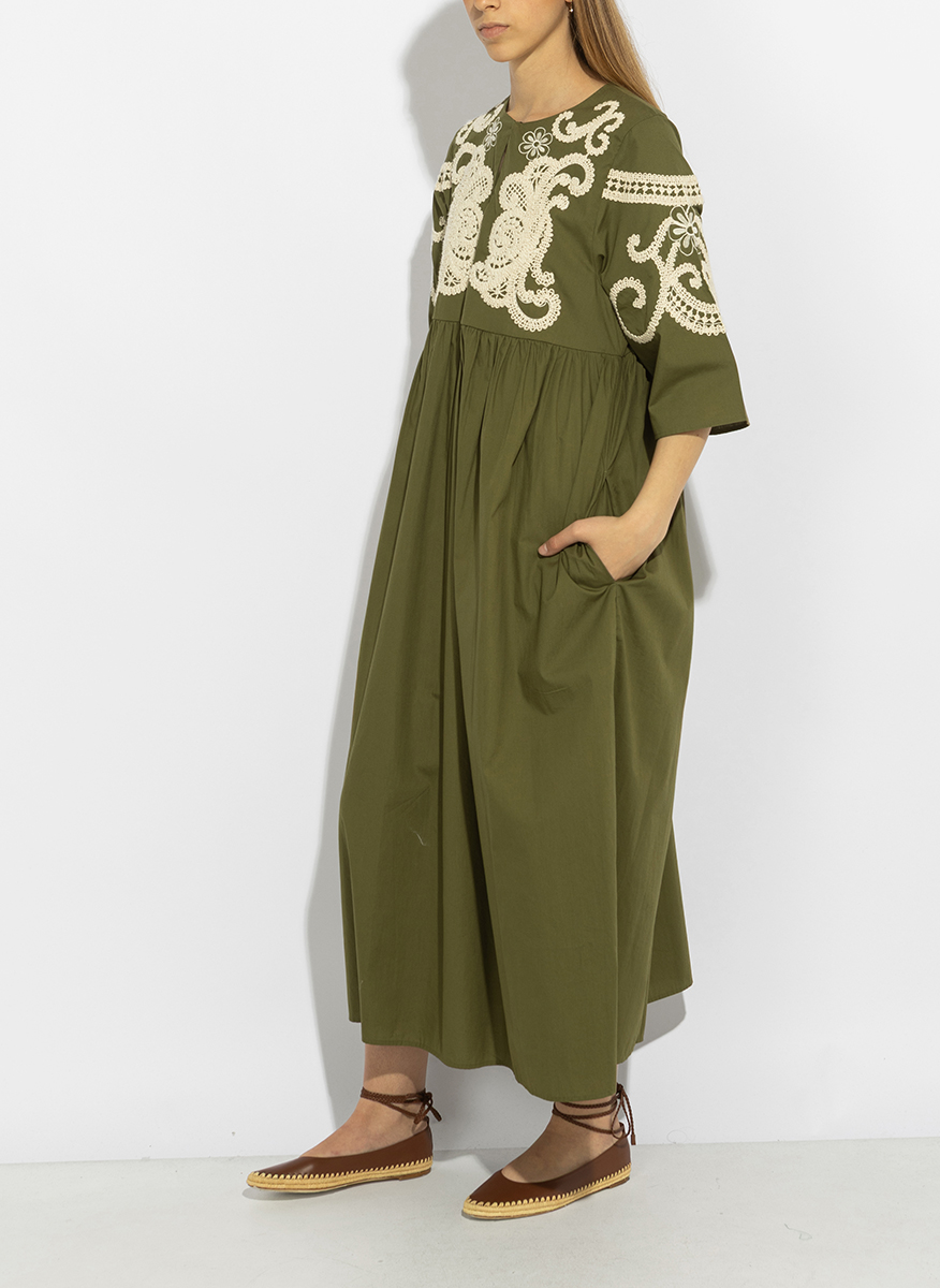Рокля с бродерия Weekend Max Mara Wkdtilde