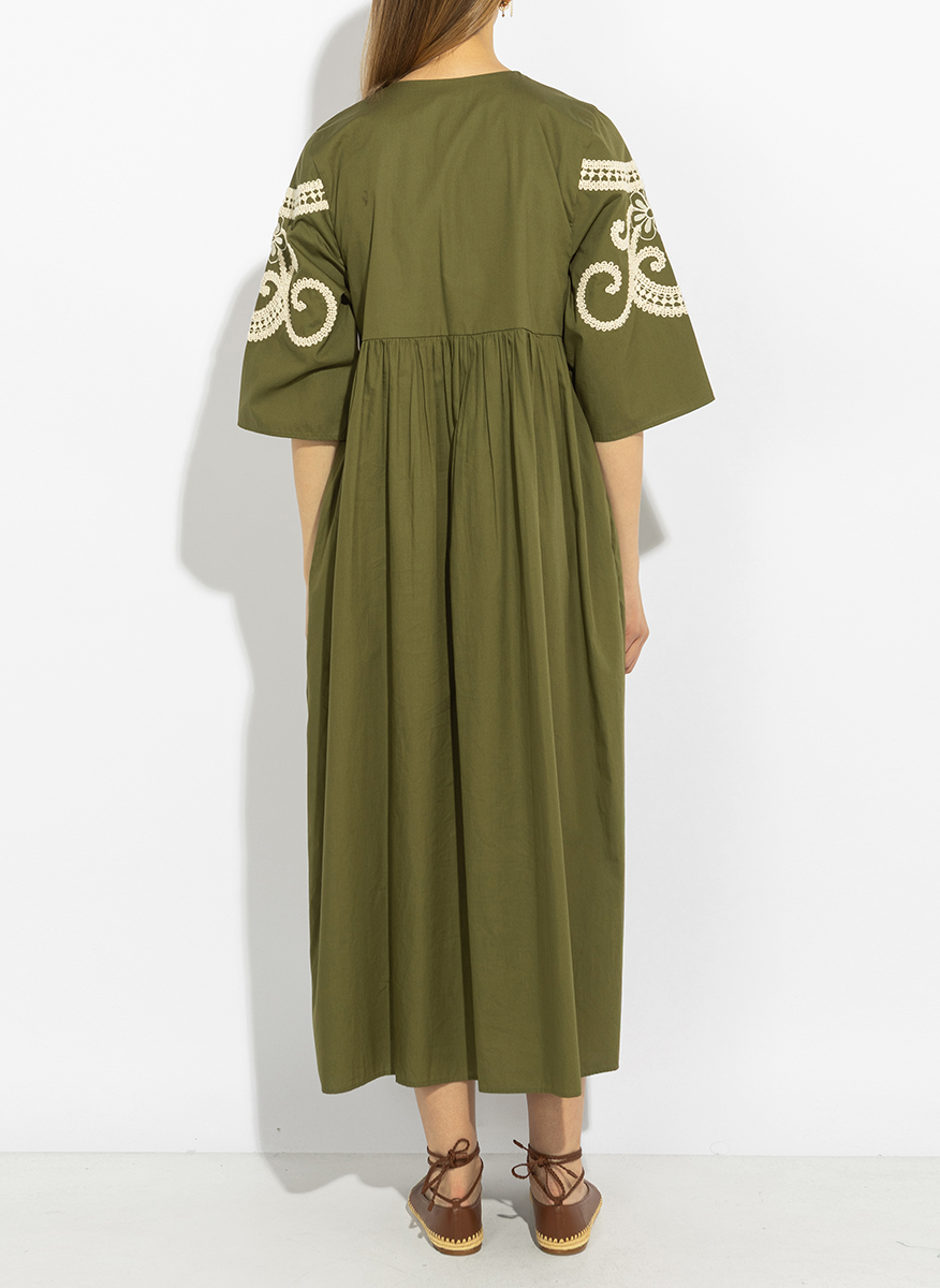 Рокля с бродерия Weekend Max Mara Wkdtilde