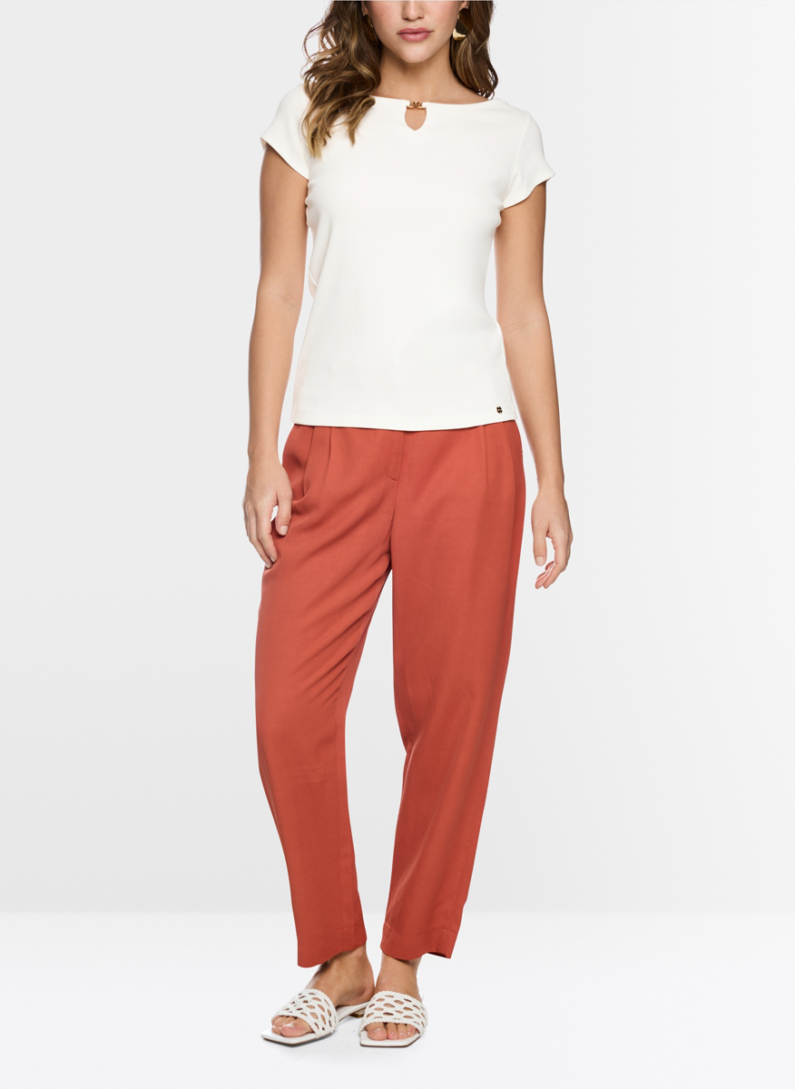 Рипсена блуза с 'shiny' детайл Marc Cain Collections