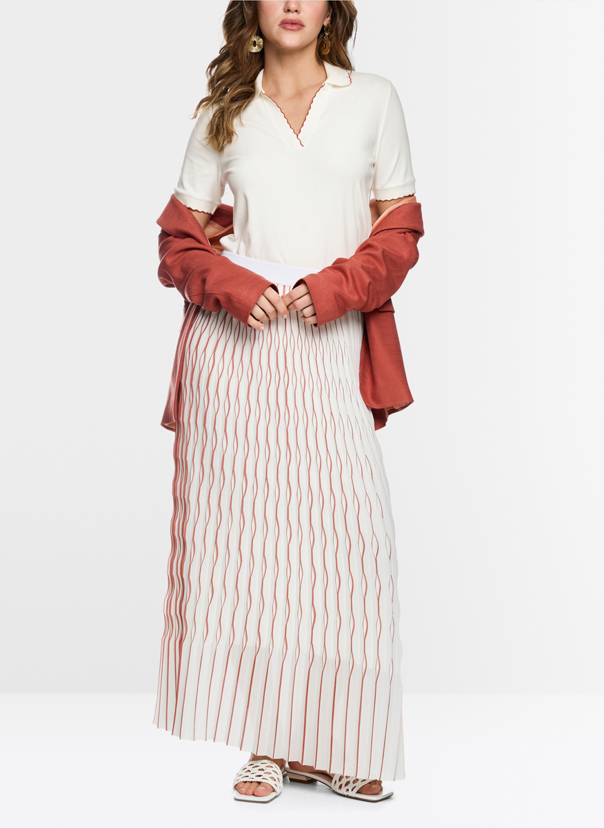 Полошърт с 'wavy' мотив Marc Cain Collections