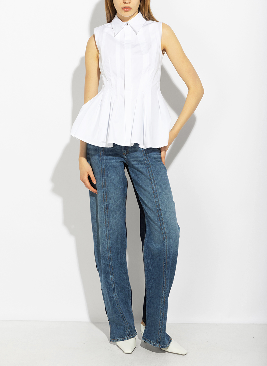Деним с асиметричен мотив Sportmax Spxquarto
