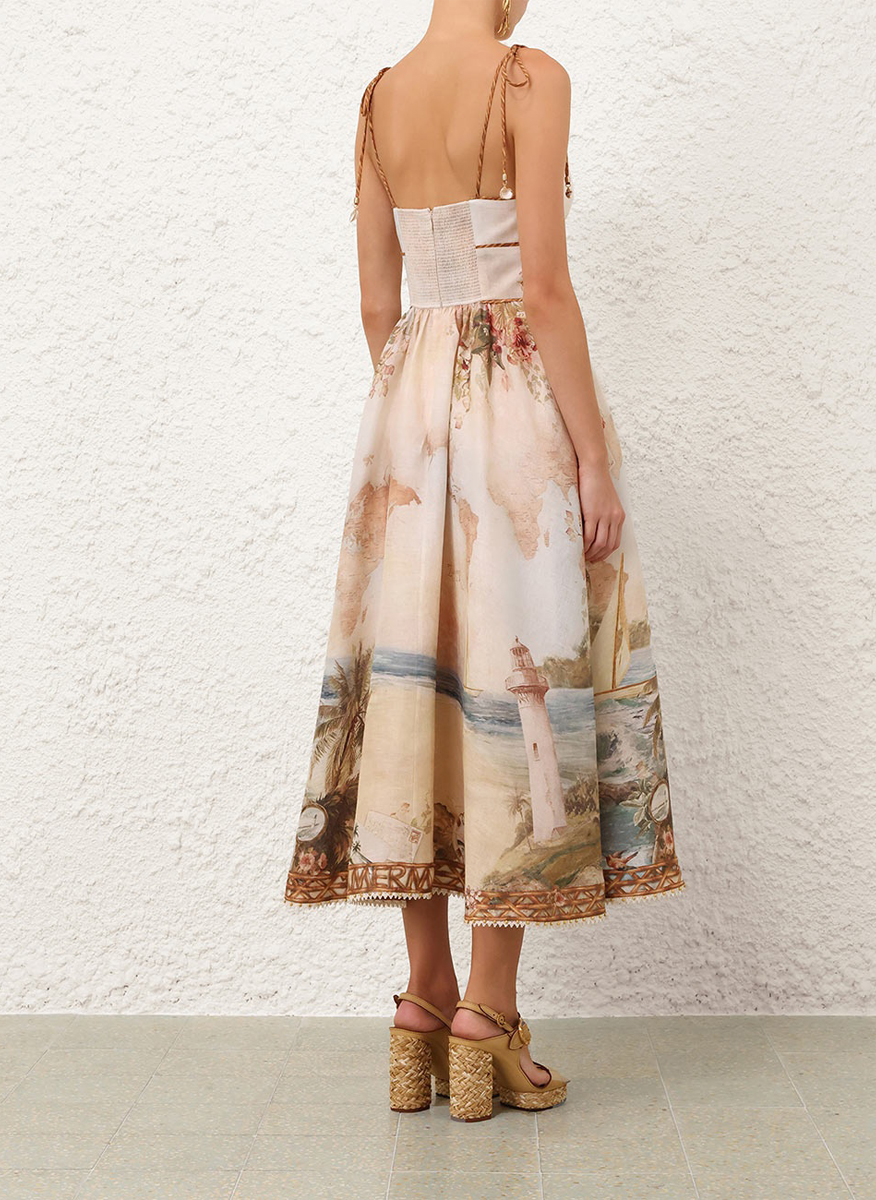 Zimmermann 'Mahon' printed linen dress