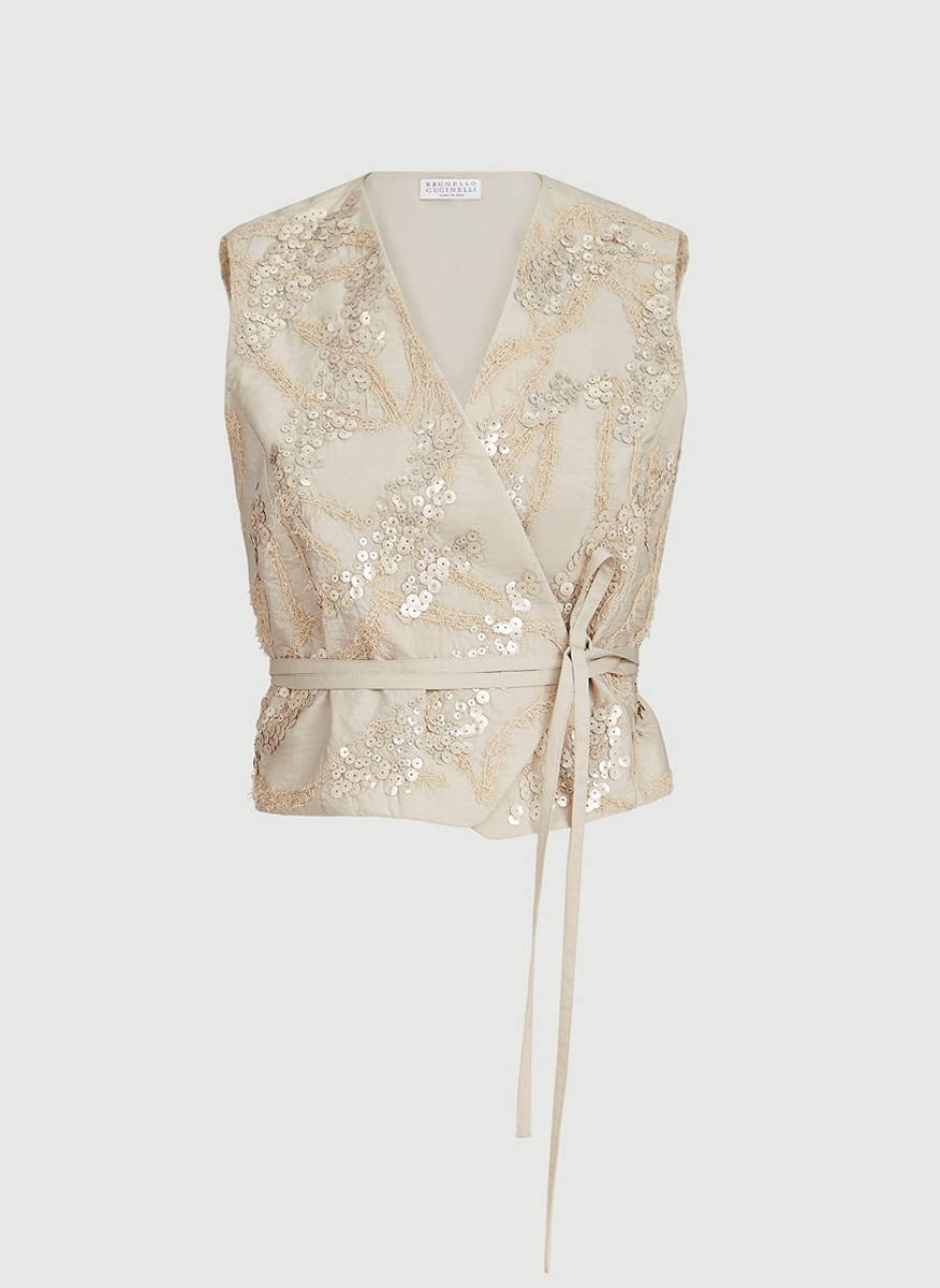 Brunello Cucinelli sequined vest