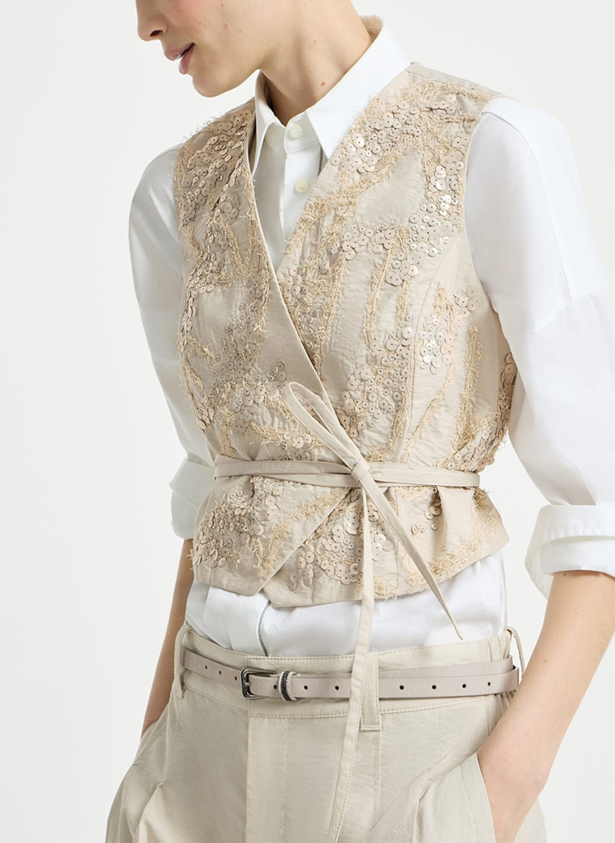 Brunello Cucinelli sequined vest